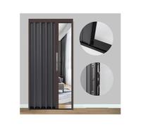 Curtain Accordion Doors Interior Outdoor Accordion Door Hallway Folding Door Includes Mounting Hardware,Handle,Latch for Office/Patio/Bathroom Entrance/Backyard(60x80in (152.5x203cm))