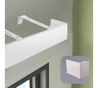 Curtain Baffle Bracket for Roller Blinds - 32FT White Wall/Ceiling Mount Cover Box Venetian Blinds Cornice Board No Tracks Perfect for Elegant Home Decor