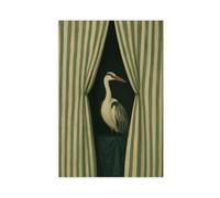 Curtain Call - Elegant Bird Canvas Poster for Living Room Decor Gift | Unframe-style, Multiple sizes, Multiple frame styles, Wall Art, Decor Picture, Home Decor