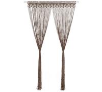 vidaXL Macrame Curtain Taupe 140x240 cm Cotton Shade Drape Translucent Blind