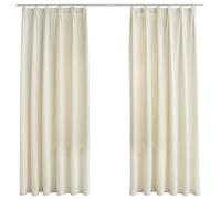 2x Blackout Curtains with Hooks Velvet Blinds Multi Colours Multi Sizes vidaXL