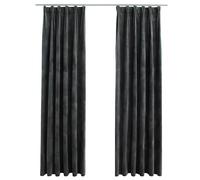 2x Blackout Curtains with Hooks Velvet Blinds Multi Colours Multi Sizes vidaXL