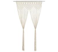 vidaXL Macrame Curtain 140x240 cm Cotton Home Shade Drape Translucent Blind