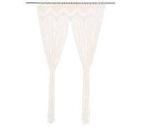 vidaXL Macrame Curtain 140x240cm Cotton Window Drape Translucent Blind Shade