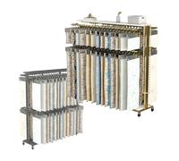Curtain Display Stand, Blanket Organizer Holder, Fabric Sample Hanging Rack for Retail Stores and Boutiques (100 x 40 x 155cm)