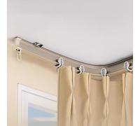 Curtain Divider for Room Separation - 1 To10m Length Flexible Bendable Curved Set - Heavy Duty Curtain Rail Track System(Ceiling Mount,1.2m/4ft)