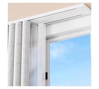 Curtain Double Tracks Aluminium Ceiling Mounted Curtain Rail Room Divider Curtain Track Rail For Living Room Bedroom With 20 Silent Pulley/m(White,440cm)