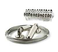 Curtain Drape Wire Rod Set with 24 Clips Multi-purpose Set Hang Photos, Notes, Art