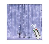 Curtain Fairy Lights,3x3m 300 LED String Lights, Remote Control Timer, 8 Modes Copper Light, USB Plug in, for Indoor Bedroom Wall Decor Party Wedding