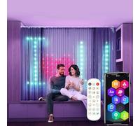 Curtain Fairy Lights 400 LEDs, Smart String Lights with App, Remote,Waterproof Christmas Decorations, DIY Music Sync LED Window Light for Bedroom Wall Gazebo Party Christmas Wedding (2m*2m)