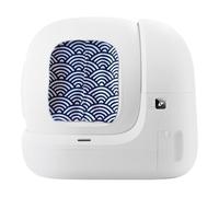 Curtain for Self Cleaning Cat Litter Box,Reduces Cat Litter Bounce, Stops Odors from The Litter Box Self Cleaning (Wave)
