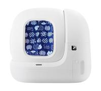 Curtain for Self Cleaning Cat Litter Box,Reduces Cat Litter Bounce, Stops Odors from The Litter Box Self Cleaning (Blue, Square)
