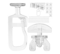 Curtain glider for inner tracks, 128 pieces, with Ø 9 mm flat head, set of 8 curtain hold-downs, in clear, pleat glider for curtain track, curtain track, curtain roller glider, curtain glider
