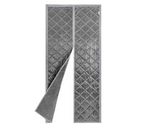 Curtain Gray Magnetic Thermal Insulated Door Curtain 0.95 * 2.1m Cotton and PVC Door Insulation Curtain Windproof Insulated Door Curtains Thermal for Winter, Insulated Door Cover for Bedroom, Kitchen