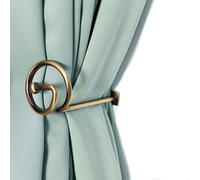 Curtain Holdback Bronze Set of 2 Drape Holder Hook Tieback for Window Sheer and Blackout Panels Decorative Draperies Metal (Bronze 1pair)