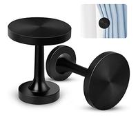 Curtain Holdbacks, A Pair Black Metal Curtain Tie Backs Hooks Decorative Medallion Wall Mounted Curtain Hold Back Modern Vintage Drapery Tiebacks Tassel Holder
