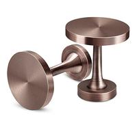 Curtain Holdbacks, Copper Decorative Curtain Tieback Hooks, Metal Round Medallion Drapery Holder for Wall, Modern Simple Curtain Pull Back Hooks with Screws, 2 Pack