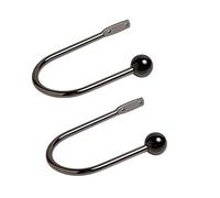 Curtain Holdbacks, Pack of 2 Metal Hold backs, Pair, Polished Graphite