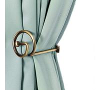 Curtain Holdbacks Pair, Metal Curtain Pole Tie Backs, Cutain Pole Tiebacks Hooks Bronze Metal, Curtain Rails and Fittings for Home Decor