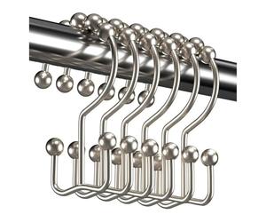 Curtain Hooks 12Pcs Shower Rings, Double Glide Or Bathroom Rods Curtains