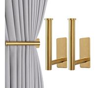 Curtain Hooks Hook Holder Holdbacks Holders Tiebacks Ties Tie Back Backs Hangers for Drapes Curtains Wall, 2 Pcs Gold