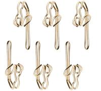 Curtain Hooks Metal Curtain Header Tape Drapery Hooks for curtains 2.9x1.2cm (100 Pack gold)……
