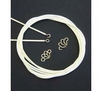 CURTAIN NET EXPANDING WIRE WHITE 96 INCH ( 8 FT ) WITH 6 HOOKS & 6 EYES CP