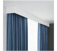 Curtain Pelmet Box with Dual Tracks, Featuring a Sturdy Panel and Integrated Rails for Smooth Operation, 1 m - 6 m Ceiling or Wall Mounting to Enhance Any Room(White Wall,3.3m)