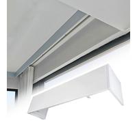 Curtain Pelmets,Aluminium Blackout Curtain Pelmet Box for Window, Ceiling-Mounted Light Block Valance, 4.3m/14.1ft White Curtain Cover, Ideal for Home Theater and Privacy