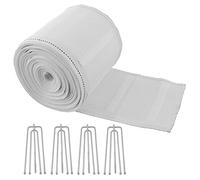 Curtain Pleat Tape ZZLZX 5 Yard / 5m White Pleat Tape with 10PCS Prongs Curtain Pleater Hooks for Curtain, Curtain Tape