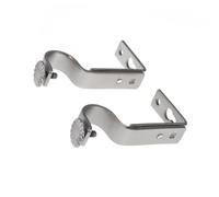 Curtain Pole Brackets, Pole Brackets,Curtain Rail,2pcs Tieback L Heavy Black Hooks Holders for Drapes Copper Holder Rod Bracket for Walls