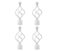 Curtain Pole Ends Iron art 22mm 25mm 28mm Roman rod end decorative head electroplating process home curtain rod seal white 25mm