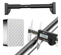 Curtain Pole No Drilling 410 cm-500 cm 360 cm-450 cm 310 cm-400 cm Shower Curtain Rail No Drilling Non-Slip Curtain Rail Clamping Rod Telescopic Rod for Bathroom Wardrobe Window Room Divider (Black)