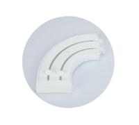 Curtain Pole Rail Track Pvc Double Corner End - 2 Pcs White - Accessories For Curtain Rail Track