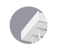 Curtain Pole Rail Track Pvc Double End - 2 Pcs White - Accessories For Curtain Rail Track