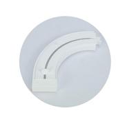 Curtain Pole Rail Track Pvc Single Corner End - 2 Pcs White - Accessories For Curtain Rail Track