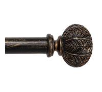 Curtain poles 120 to 300 cm 1-inch diameter Black heavy duty curtain pole with stable brackets for room office windows doors darkening eyelet curtains or light nets