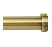 Curtain Poles 120cm to 210cm Antique Brass Extendable Curtains Pole Set 25mm (1") Diameter Curtain Rod With Cap finials brackets rings 48 to 86"