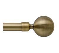 Curtain Poles Ball Finials Antique Brass Extendable Curtain Poles 76 to 320 cm with 3 Piece Curtain Brackets. 30 to 126 inch length for Living room, Bedroom, Kitchen room