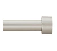 Curtain Poles End Cap Finials 1 inch diameter Nickel Extendable curtain pole 76 to 320 cm with 3 piece brackets. 30 to 126 inch length Heavy Duty curtain rod for Living room, Bedroom, Kitchen room