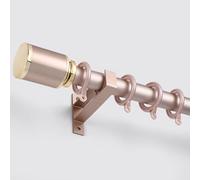 Curtain Poles For Windows: 70 To 600 Cm Curtain Pole For Eyelet Curtains - Roman Rod For Door With Brackets - 28.0mm Diameter Thin Metal For Room Divider(Rose,400cm(4 * 100cm))