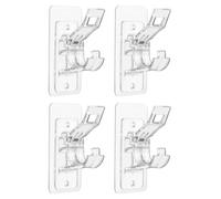 Curtain Poles No Drilling, Adhesive Curtain Hooks, Adhesive Curtains Rod Holder, Curtains Rod Brackets Adhesive No Drill, Rod Brackets With Strong Adhesive For Glass Mirror Ceramic Tile
