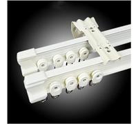 Curtain Rail 1-3 Meter Double Curtain Track Curved Rail Balcony Window Slide Rail Guide Rail Bendable Curtain Track Pole Accessory (Color : A Top mount, Length : 3 Meter)