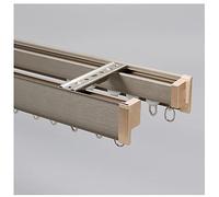 curtain rail， Black Heavy Duty Ceiling Curtain Track Rail for Window Shower Room RV Bathroom Wall Mount Slide Quietly Curtains Rails 4m,White a 1m(Champagne,C)