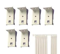 Curtain Rail Ceiling Mount | 6 Piece Wall Bracket for Curtain Rail | Heavy Duty Mounting System with Fixings and Connection for Places such as Hotel, Apartment, Hospital,