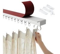 Curtain Rail Ceiling Mount Curtain Track, No Drill Single Curtain Rods 1.1 1.6 2.1 2.6 3.6 4m Curtain Pole For Window/Shower/Partition, Room Divider Track System(L:1.6 x W:2.3 x H:2.0m)