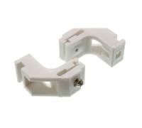 CURTAIN RAIL GLIDE TRACK BRACKET TO FIT DRAPE SILVER WHITE (pack of 12)