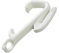 Curtain Rail Gliders Hooks in White Plastic Curtain Rail Track Gliders Fitting Decorail Pole White Hook Rail Track Runners & Loop for Window Curtains Door Curtains Swish Sologlyde (Pack of 20)