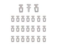 Curtain Rail Gliders, Track Gliders White, 50Pcs White Plastic Curtain Track Sliders for Caravan Campervan Window Door Shower, Smooth Gliding Rail Hooks (BZ-WBH-122-2)