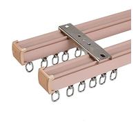 curtain rail， Green Heavy Duty Double Curtain Rails for Ceiling Mount 3m/9.8ft Wall Mount Curtain Rail Track System for Home Office Bay Window Room Divider,PinkWall Mount 1m(Pink,Ceiling Mount)